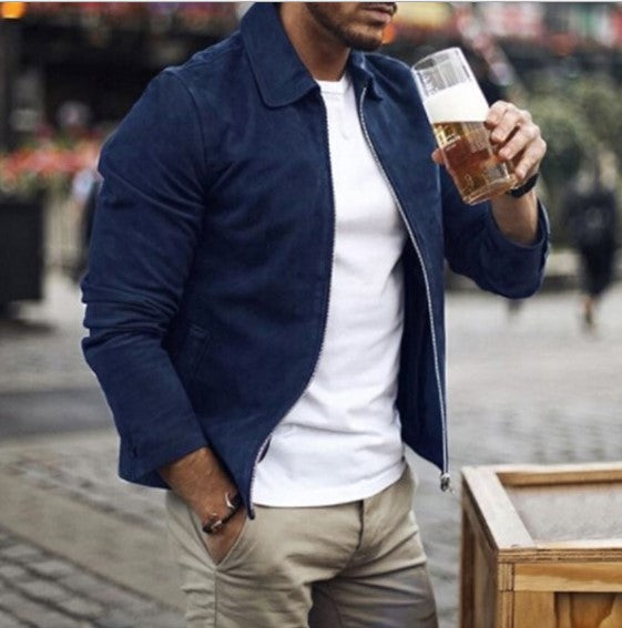 Herren Slim Fit Jacke mit modernem Reverskragen - 4 - Trendlinie