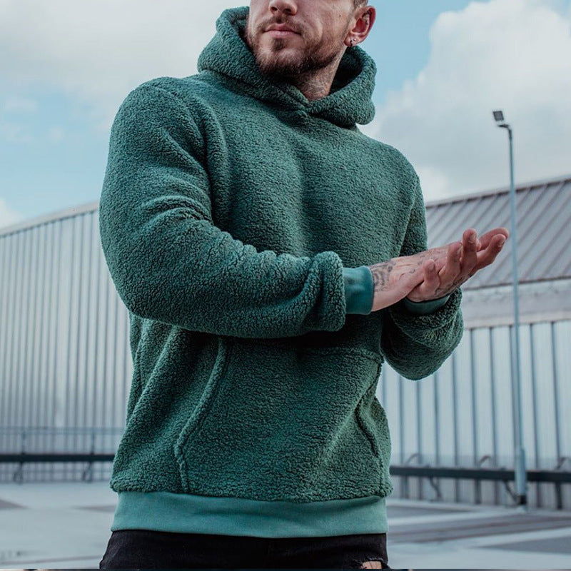 Kapuzenpullover für Herren mit praktischer Fronttasche und langen Ärmeln - 2 - Trendlinie