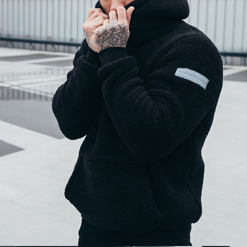 Kapuzenpullover für Herren mit praktischer Fronttasche und langen Ärmeln - 3 - Trendlinie