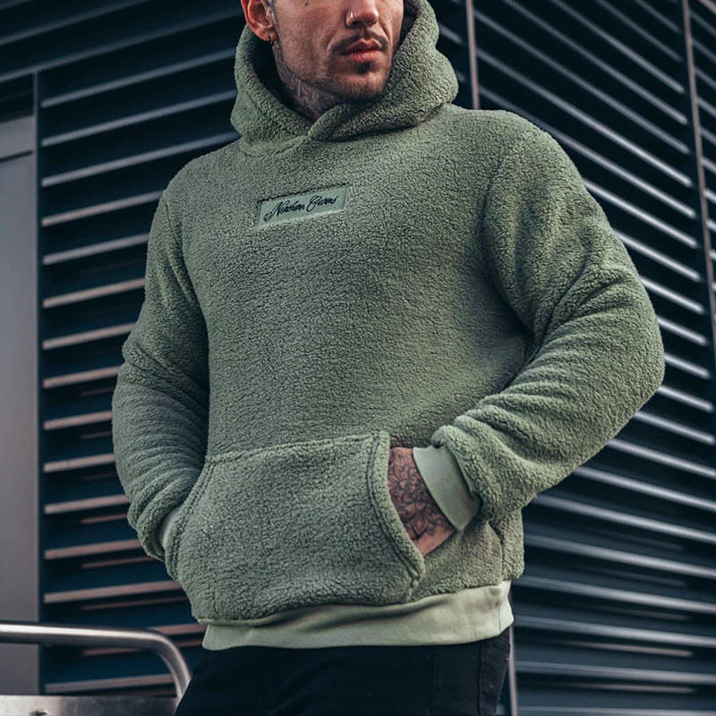 Kapuzenpullover für Herren mit praktischer Fronttasche und langen Ärmeln - 4 - Trendlinie