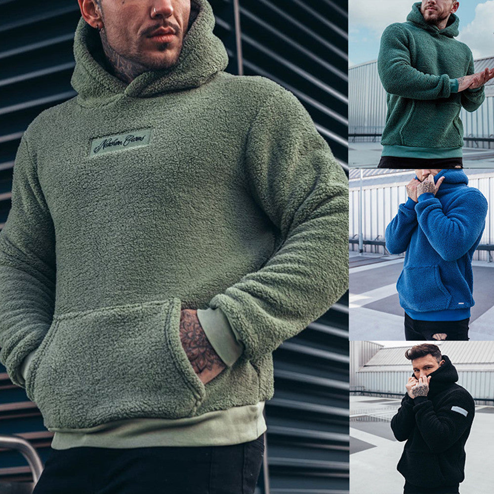 Kapuzenpullover für Herren mit praktischer Fronttasche und langen Ärmeln - 6 - Trendlinie