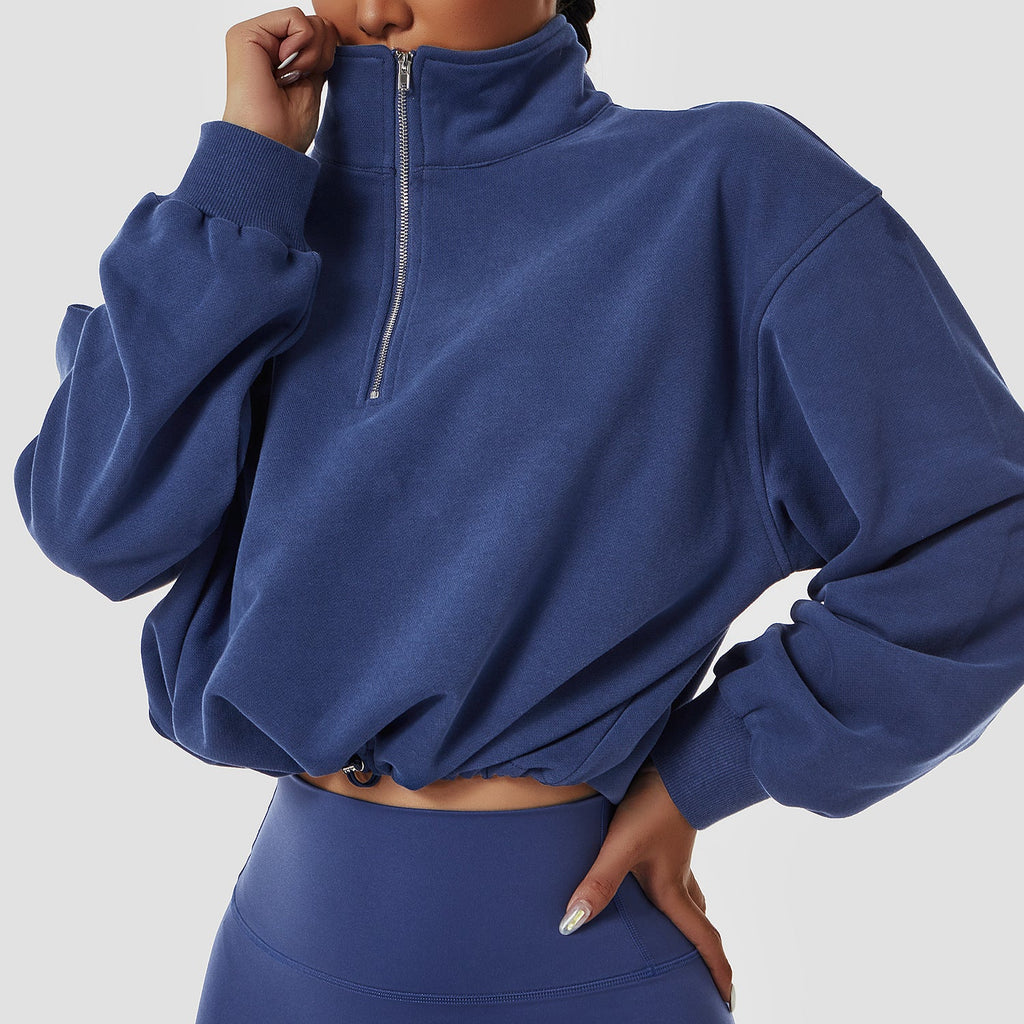 Damen Sweatpullover im Relaxed Fit mit Stehkragen - 3 - Trendlinie