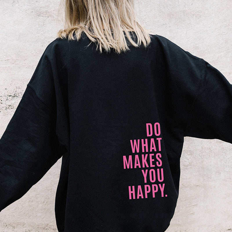 Damenpullover Sweatshirt mit motivierendem Aufdruck - 2 - Trendlinie