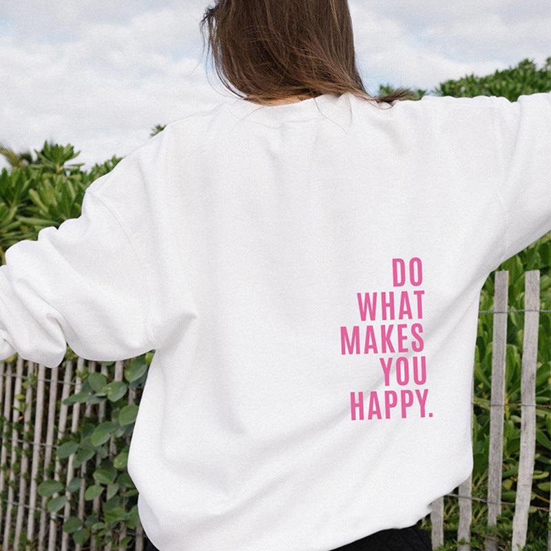 Damenpullover Sweatshirt mit motivierendem Aufdruck - 4 - Trendlinie