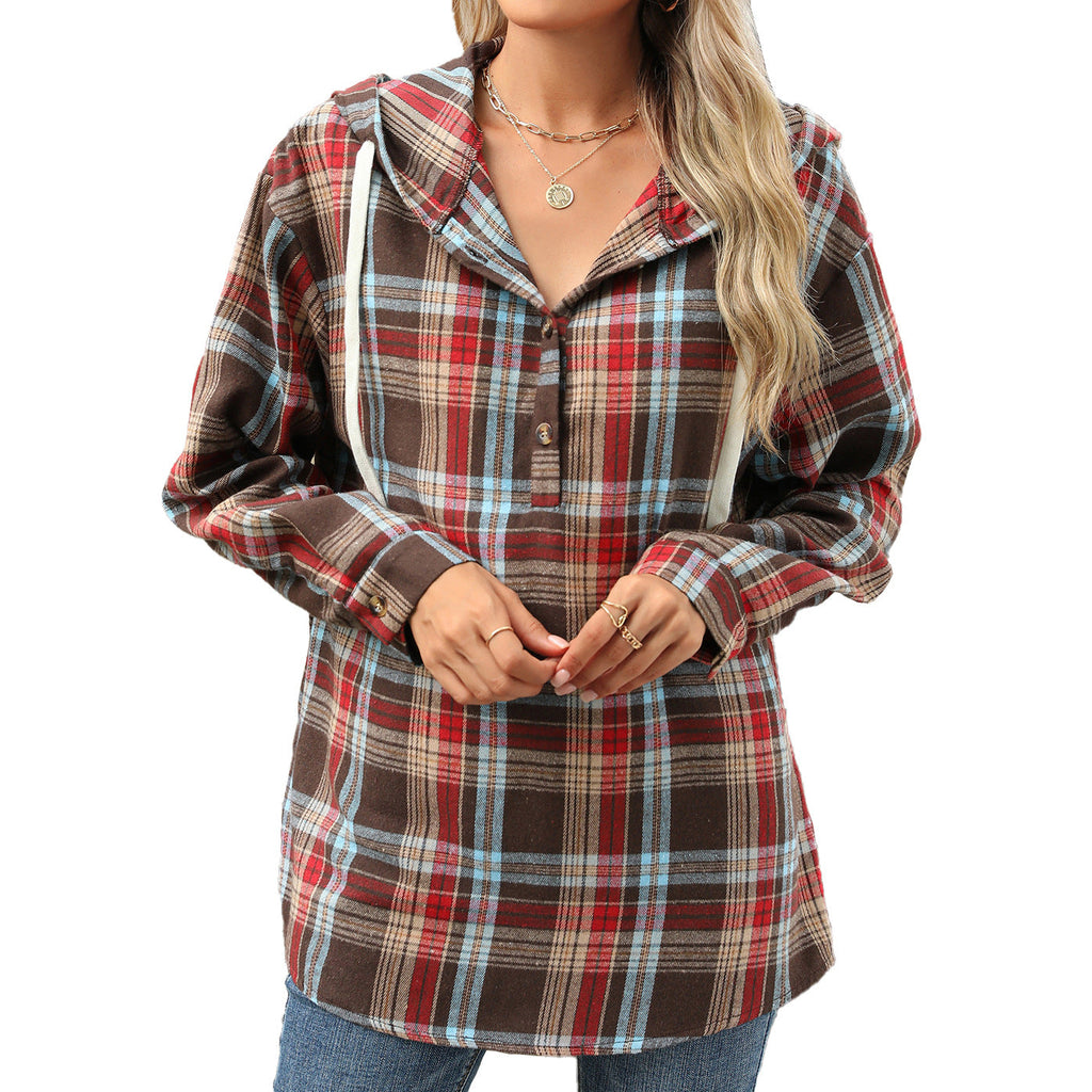 Damen Hoodie mit Lockerem Schnitt und Knopfdetails - 6 - Trendlinie