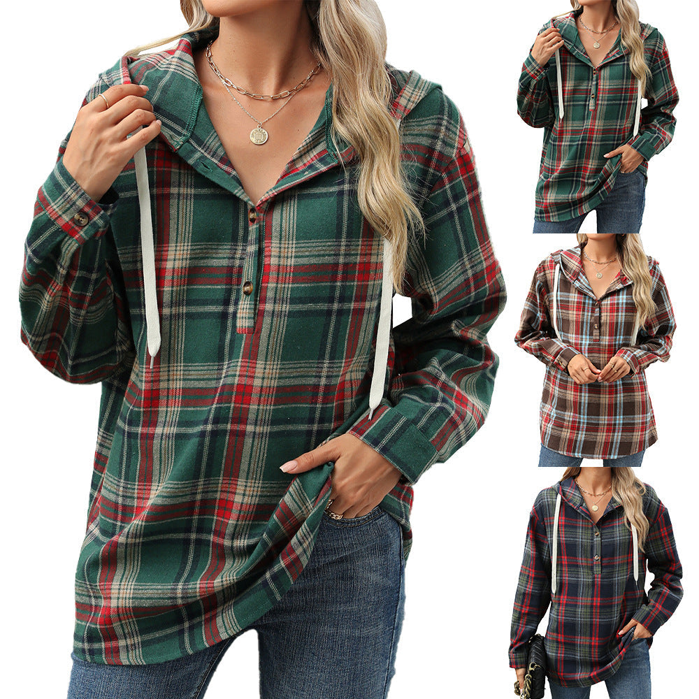 Damen Hoodie mit Lockerem Schnitt und Knopfdetails - 7 - Trendlinie