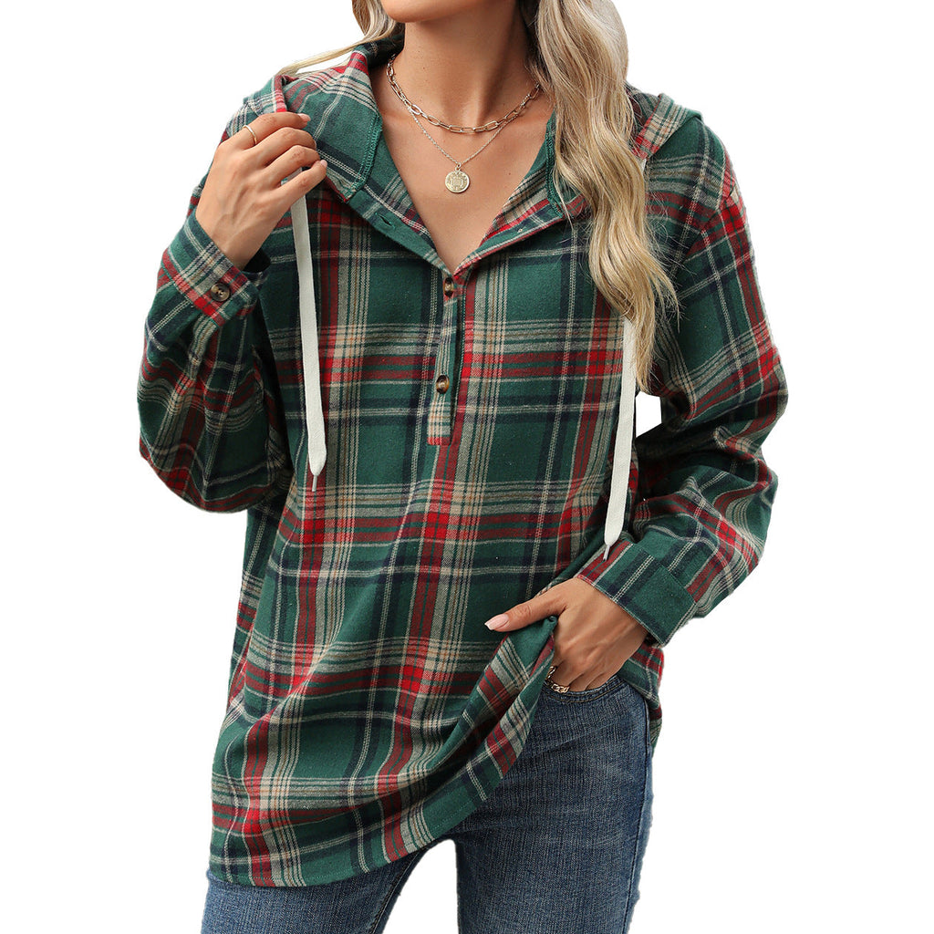 Damen Hoodie mit Lockerem Schnitt und Knopfdetails - 9 - Trendlinie