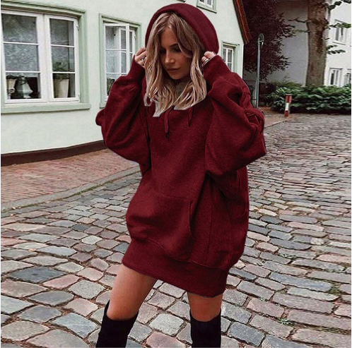 Damen Oversized Hoodie mit praktischer Kängurutasche - 2 - Trendlinie