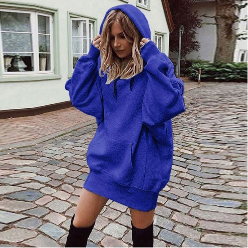 Damen Oversized Hoodie mit praktischer Kängurutasche - 5 - Trendlinie