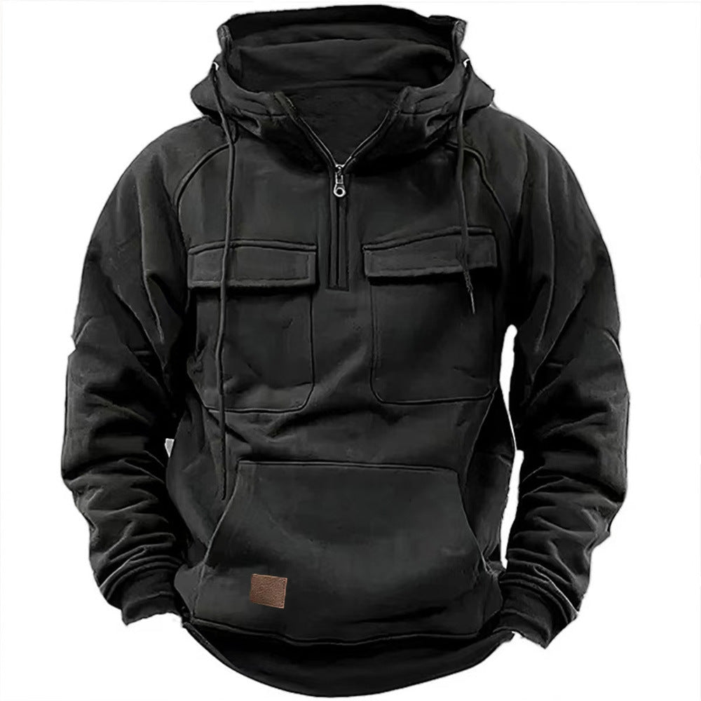 Lässiger Herren Hoodie mit praktischen Taschen vorne - 2 - Trendlinie