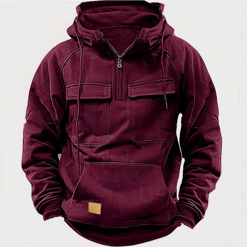 Lässiger Herren Hoodie mit praktischen Taschen vorne - 4 - Trendlinie