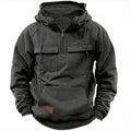 Lässiger Herren Hoodie mit praktischen Taschen vorne - 5 - Trendlinie