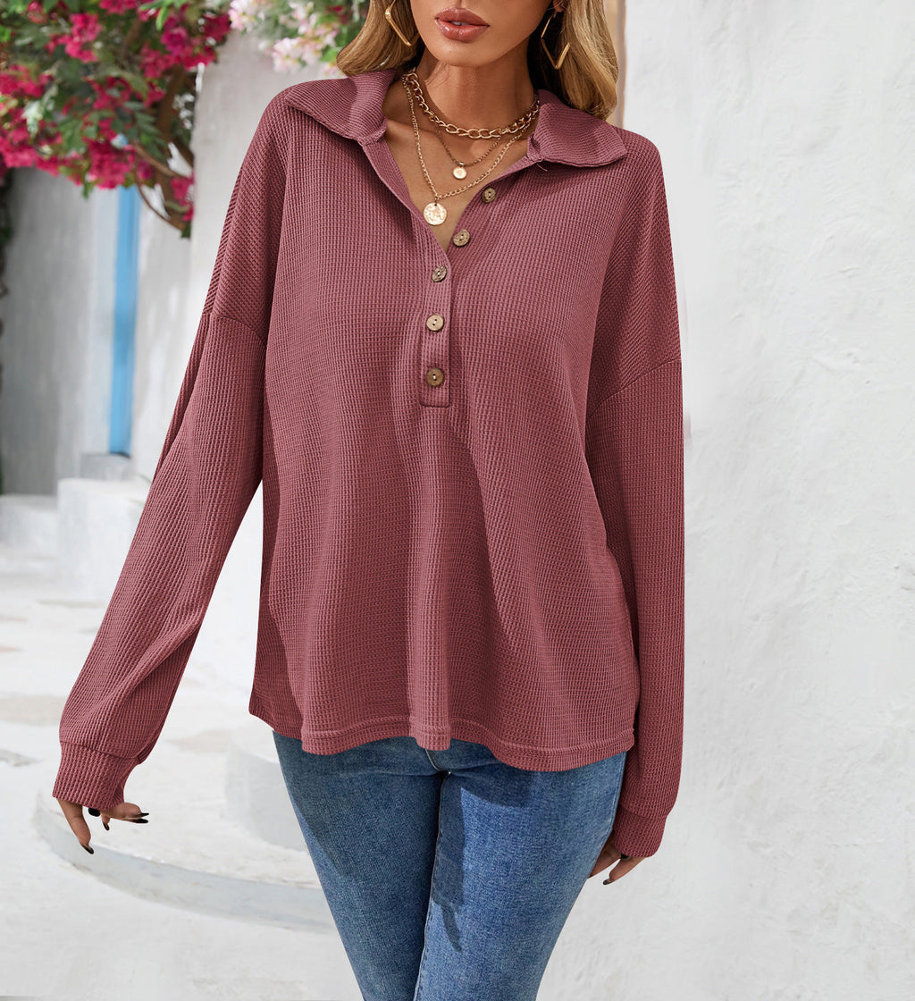 Damen Sweatshirt mit Knopfdetail in lässiger Passform - 1 - Trendlinie