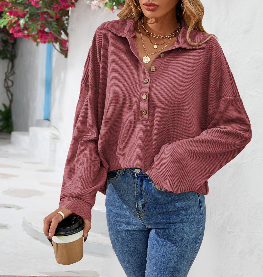 Damen Sweatshirt mit Knopfdetail in lässiger Passform - 3 - Trendlinie