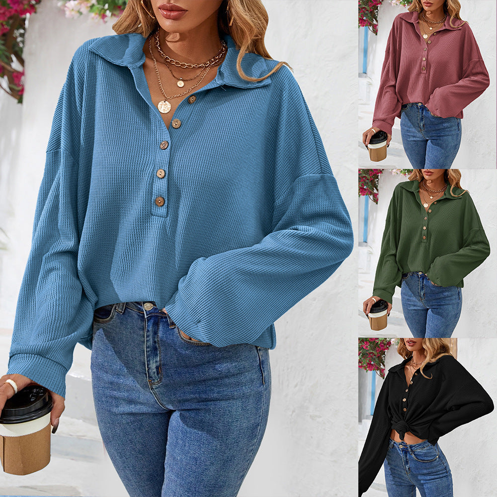 Damen Sweatshirt mit Knopfdetail in lässiger Passform - 9 - Trendlinie