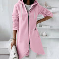 Damen Langarm Hoodie mit Reißverschluss und praktischen Taschen - 4 - Trendlinie