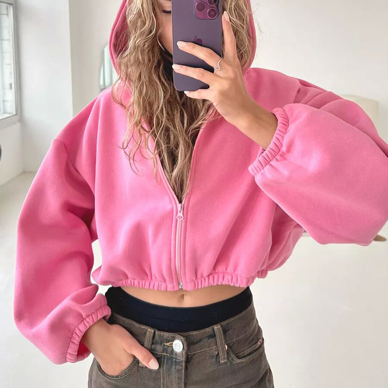 Damen Kapuzenjacke im Relaxed Fit mit Reißverschluss - 3 - Trendlinie