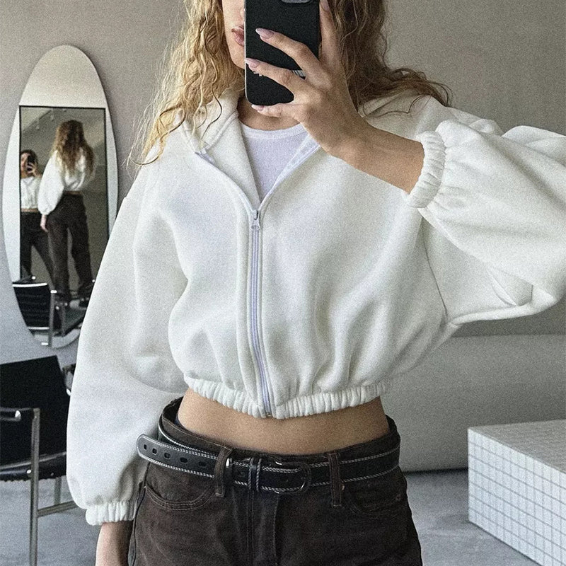 Damen Kapuzenjacke im Relaxed Fit mit Reißverschluss - 7 - Trendlinie