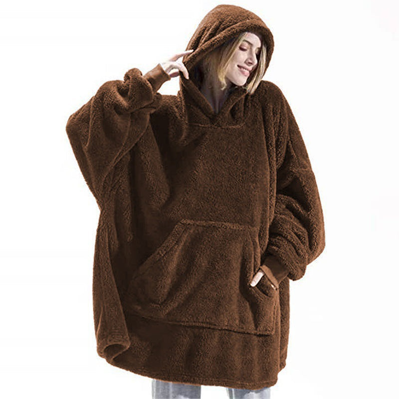 Damen Oversized Hoodie mit geräumiger Tasche für entspannte Tage - 2 - Trendlinie
