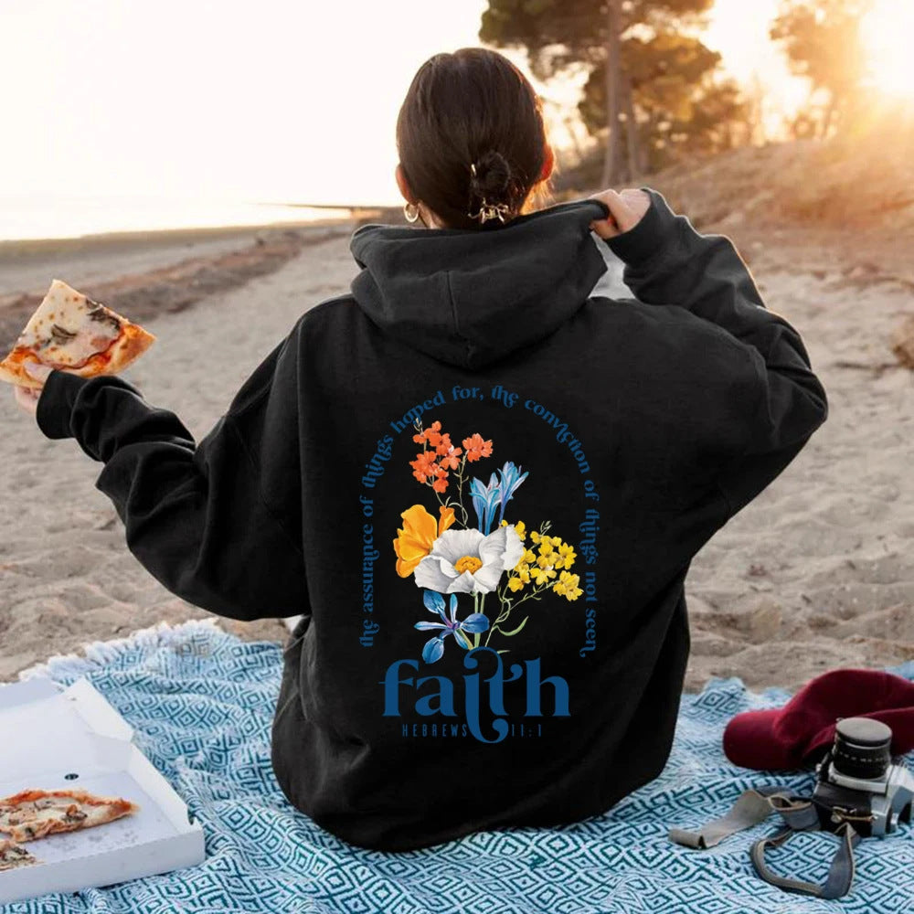 Damen Hoodie mit Floral-Design und Bequemer Passform - 1 - Trendlinie
