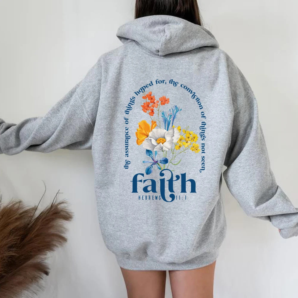 Damen Hoodie mit Floral-Design und Bequemer Passform - 8 - Trendlinie