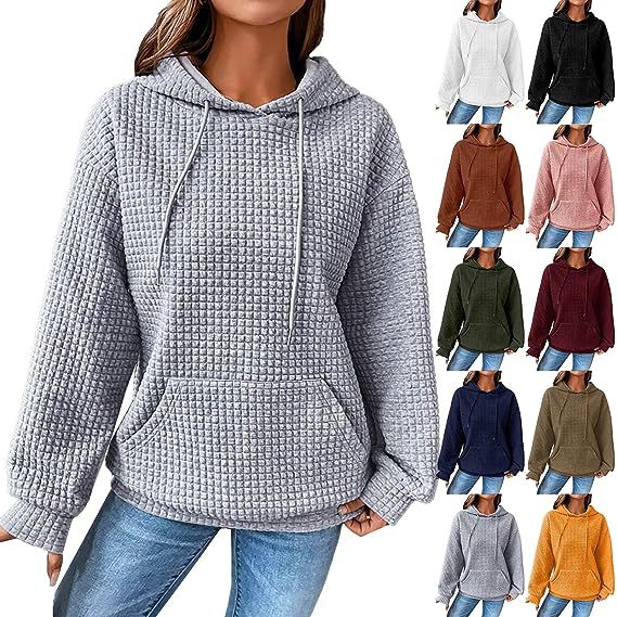 Damen Hoodie im lockeren Design mit praktischer Tasche - 1 - Trendlinie
