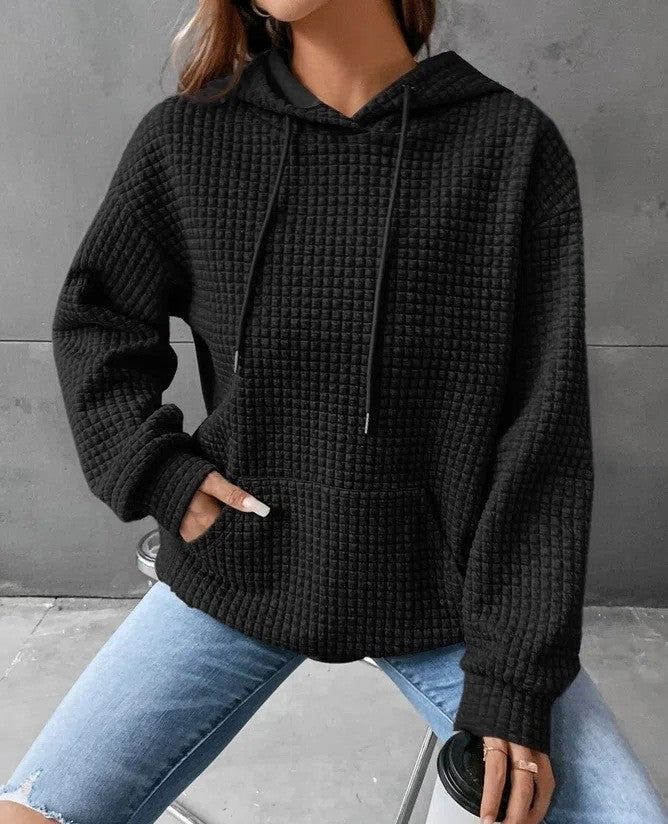 Damen Hoodie im lockeren Design mit praktischer Tasche - 4 - Trendlinie
