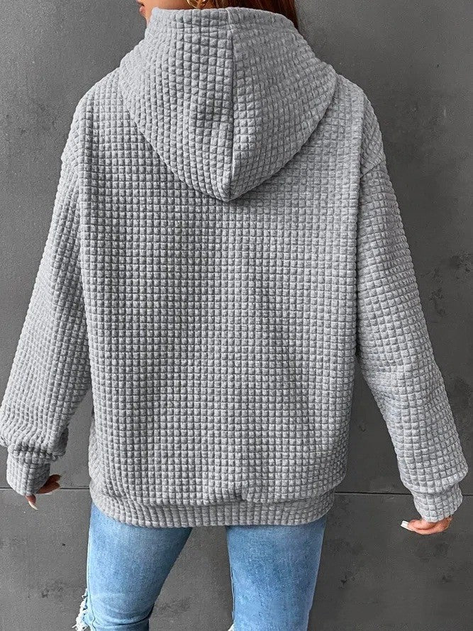 Damen Hoodie im lockeren Design mit praktischer Tasche - 5 - Trendlinie