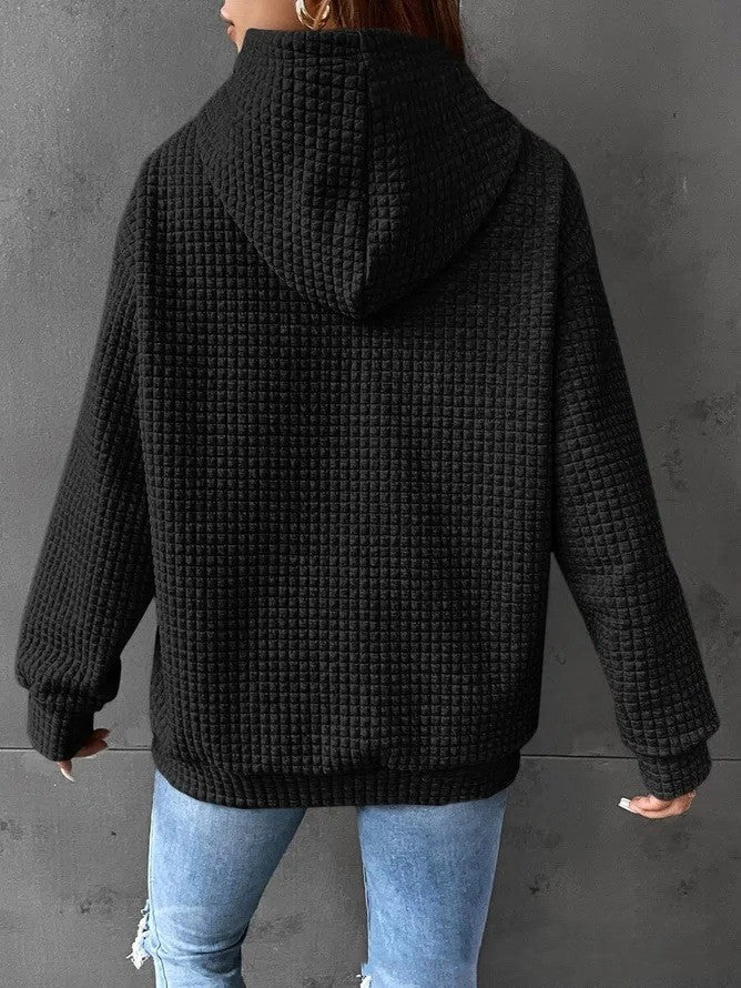 Damen Hoodie im lockeren Design mit praktischer Tasche - 7 - Trendlinie