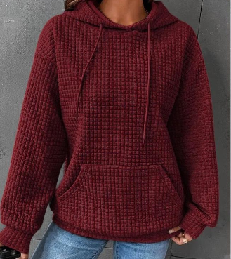 Damen Hoodie im lockeren Design mit praktischer Tasche - 8 - Trendlinie