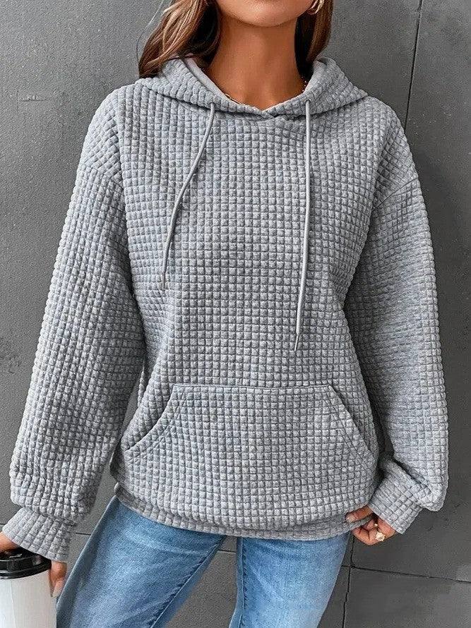 Damen Hoodie im lockeren Design mit praktischer Tasche - 9 - Trendlinie