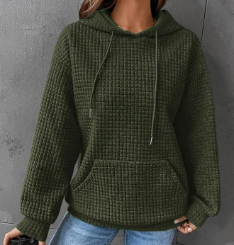 Damen Hoodie im lockeren Design mit praktischer Tasche - 10 - Trendlinie