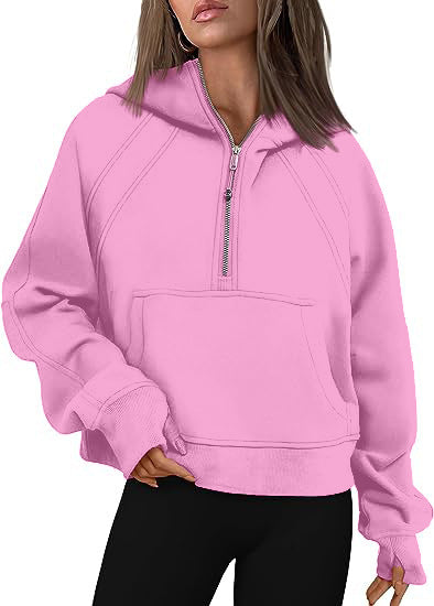 Damen Hoodie im Relaxed Fit mit Reißverschluss und praktischer Tasche - 1 - Trendlinie