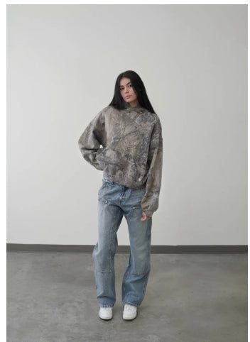 Damen-Hoodie im lässigen Schnitt mit auffälligem Print - 4 - Trendlinie