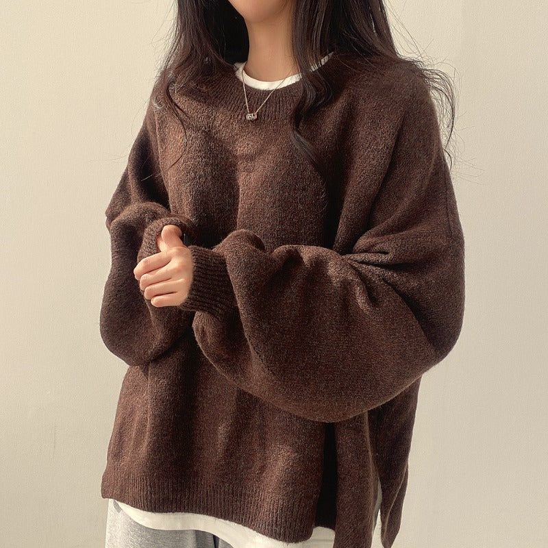 Damenpullover mit lässigem Schnitt und modischen Laternenärmeln - 3 - Trendlinie