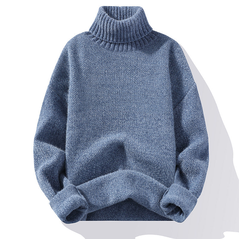 Herrenpullover Slim-Fit mit hohem Kragen für kalte Tage - 5 - Trendlinie