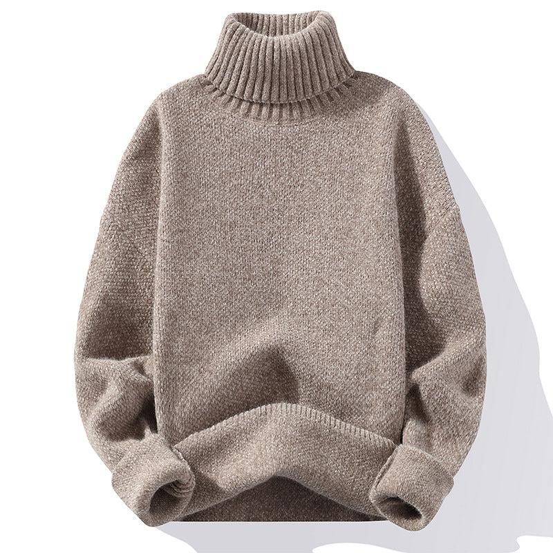 Herrenpullover Slim-Fit mit hohem Kragen für kalte Tage - 6 - Trendlinie