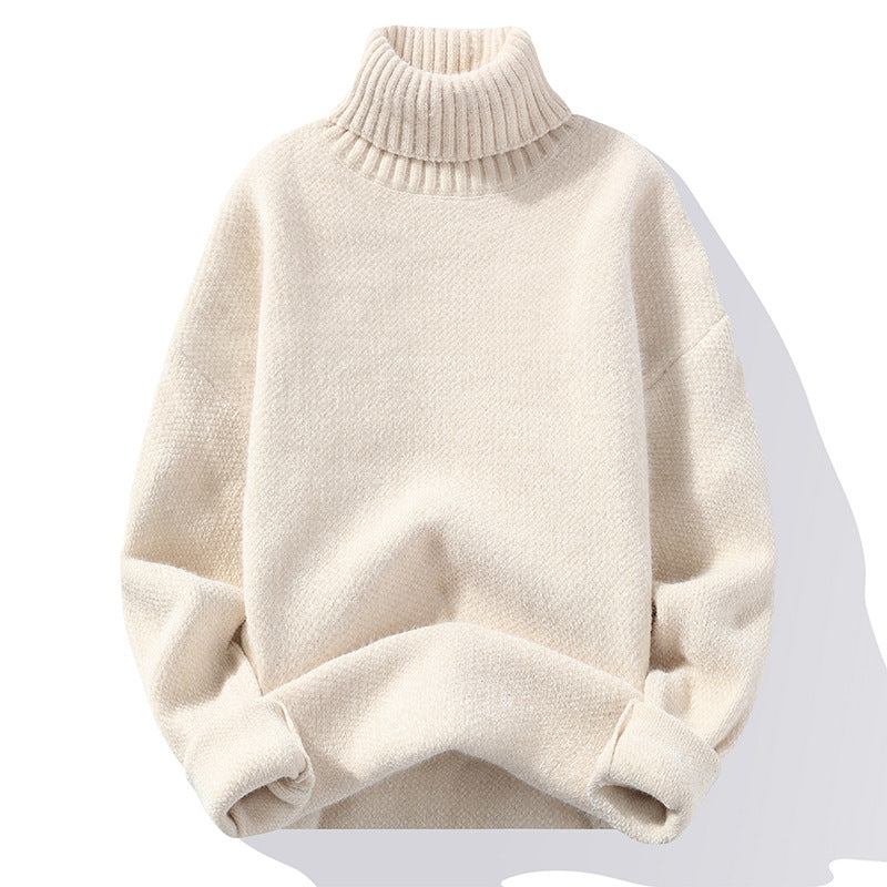 Herrenpullover Slim-Fit mit hohem Kragen für kalte Tage - 8 - Trendlinie