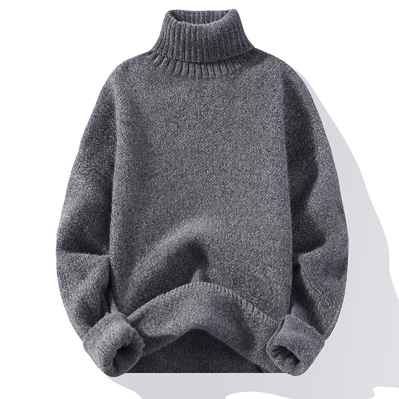 Herrenpullover Slim-Fit mit hohem Kragen für kalte Tage - 13 - Trendlinie