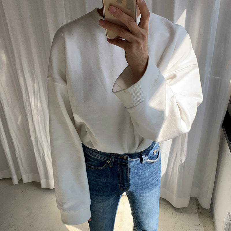 Lässiger Herrenpullover mit Rundhalsausschnitt für entspannten Stil - 5 - Trendlinie