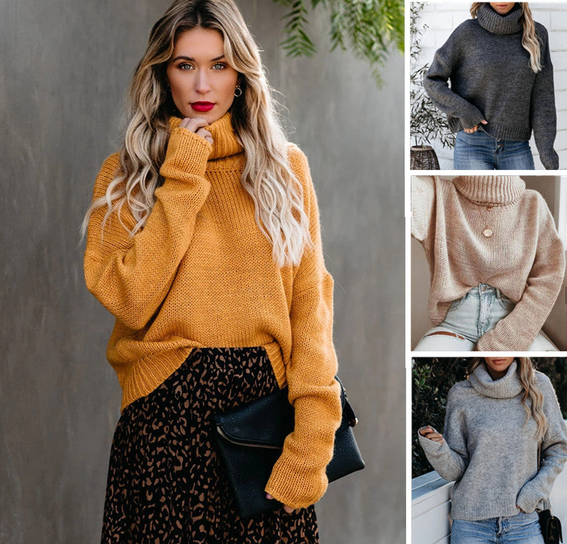 Damen Pullover mit Turtleneck und relaxed Passform für gemütliche Tage - 5 - Trendlinie