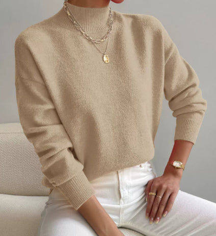 Damenpullover im Relaxed Fit mit elegantem mittelhohem Kragen - 7 - Trendlinie