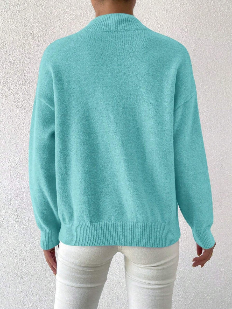 Damenpullover im Relaxed Fit mit elegantem mittelhohem Kragen - 11 - Trendlinie