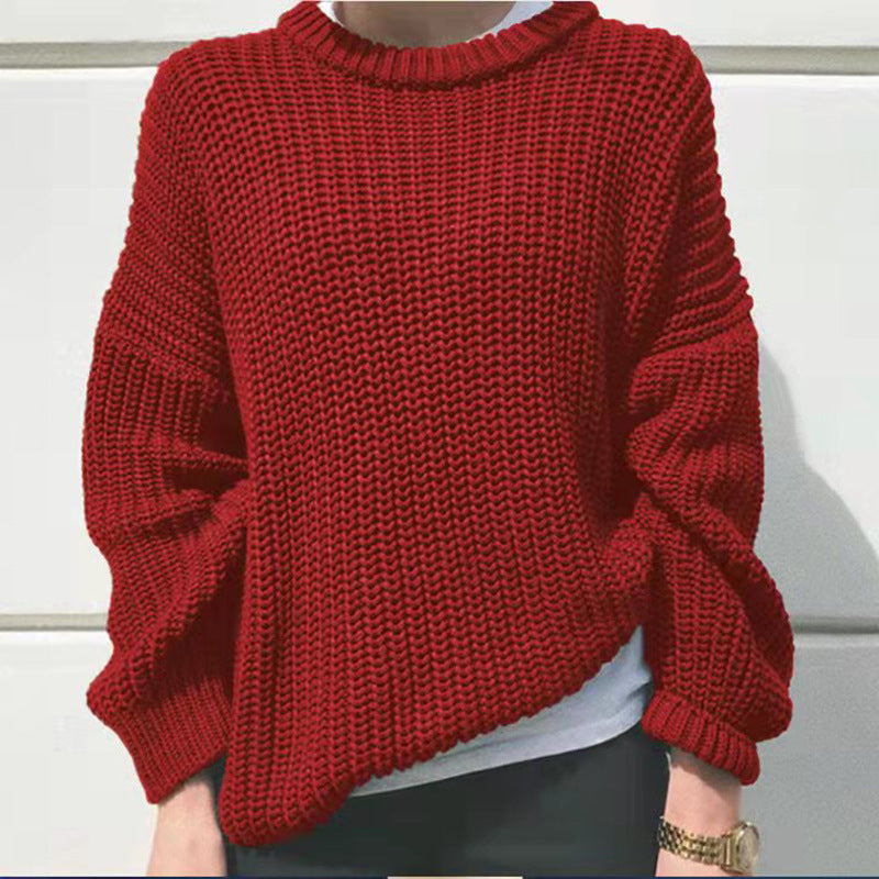 Damenpullover mit Relaxed Fit und Rundhalsausschnitt - 1 - Trendlinie