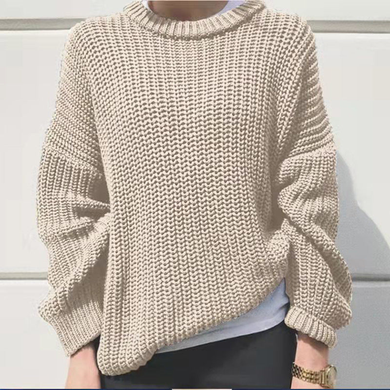 Damenpullover mit Relaxed Fit und Rundhalsausschnitt - 4 - Trendlinie