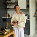 Damen Pullover mit Schleifenakzent und Bequemer Passform - 6 - Trendlinie
