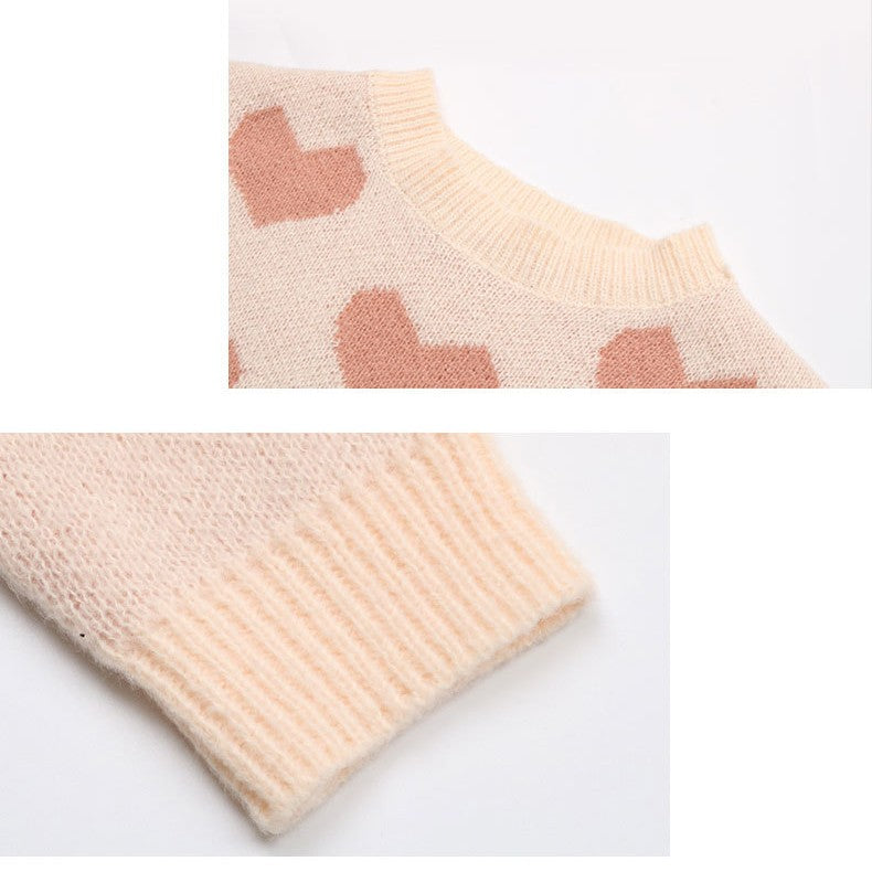 Damenpullover mit Herzdesign für lässige Freizeitlooks - 4 - Trendlinie