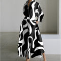 Damen Maxikleid mit floralem Muster und Bequemer Passform - 3 - Trendlinie