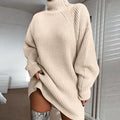 Damen Sweaterkleid mit Stehkragen in lässiger Passform - 2 - Trendlinie