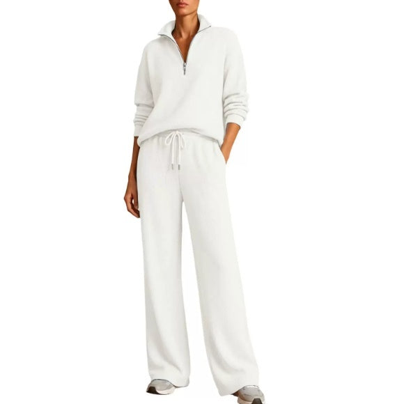 Damen Lounge Outfit mit Kordelzug und Reißverschluss - 1 - Trendlinie